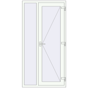 REHAU Brillant-Design 1030x2030 мм Білий (RAL 9016) з двох сторін