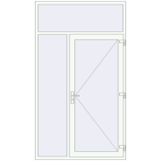 Вхідні двері 1500x2600 мм REHAU Euro-Design 60