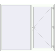 REHAU Euro-Design 60 2300x2000 мм Білий (RAL 9016) з двох сторін