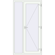 REHAU Euro-Design 60 1120x2120 мм Білий (RAL 9016) з двох сторін