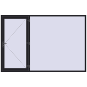 REHAU SYNEGO 3000x2000 мм BLACK_ULTI-MATT з двох сторін REHAU SYNEGO 3000x2000 мм BLACK_ULTI-MATT з двох сторін