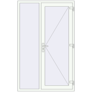 REHAU Euro-Design 60 1300x2068 мм Білий (RAL 9016) з двох сторін