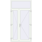 REHAU SYNEGO 1260x2520 мм Білий (RAL 9016) з двох сторін