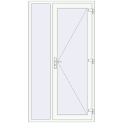 REHAU Euro-Design 60 1200x2200 мм Білий (RAL 9016) з двох сторін