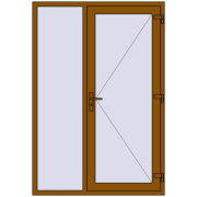 REHAU Euro-Design 60 1400x2050 мм GOLDEN OAK з двох сторін REHAU Euro-Design 60 1400x2050 мм GOLDEN OAK з двох сторін