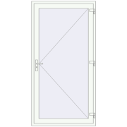 REHAU Euro-Design 60 1145x2230 мм Білий (RAL 9016) з двох сторін
