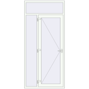 Вхідні двері 1200x2600 мм REHAU Euro-Design 60 Білий (RAL 9016) з двох сторін