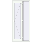 REHAU Euro-Design 60 900x2005 мм Білий (RAL 9016) з двох сторін