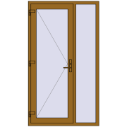 REHAU SYNEGO 1150x2030 мм LIGHT_OAK з двох сторін