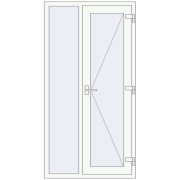 REHAU Euro-Design 60 1009x1960 мм Білий (RAL 9016) з двох сторін