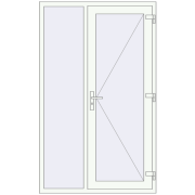 REHAU Brillant-Design 1250x2050 мм Білий (RAL 9016) з двох сторін