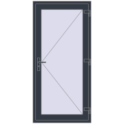 Вхідні двері 900x1880 мм REHAU Euro-Design 60 ANTHRACITE_GREY_STRUKTURAL ззовні