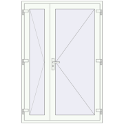 REHAU Euro-Design 60 1340x2020 мм Білий (RAL 9016) з двох сторін REHAU Euro-Design 60 1340x2020 мм Білий (RAL 9016) з двох сторін