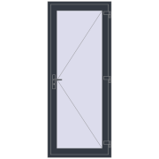 REHAU Euro-Design 60 900x2200 мм ANTHRACITE_GREY_STRUKTURAL з двох сторін