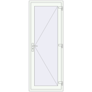 REHAU Euro-Design 60 800x2160 мм Білий (RAL 9016) з двох сторін