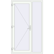 REHAU Euro-Design 60 1300x2200 мм Білий (RAL 9016) з двох сторін
