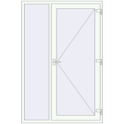 REHAU Euro-Design 60 1400x2100 мм Білий (RAL 9016) з двох сторін