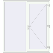 REHAU Brillant-Design 1800x2000 мм Білий (RAL 9016) з двох сторін