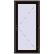 Вхідні двері 1000x2100 мм REHAU Euro-Design 60 BLACK_BROWN з двох сторін