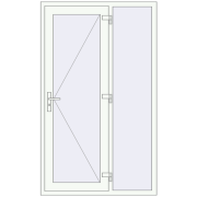 REHAU Euro-Design 60 1200x2000 мм Білий (RAL 9016) з двох сторін