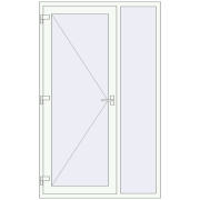 REHAU Euro-Design 60 1300x2100 мм Білий (RAL 9016) з двох сторін
