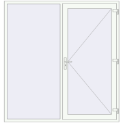 REHAU SYNEGO 2000x2100 мм Білий (RAL 9016) з двох сторін REHAU SYNEGO 2000x2100 мм Білий (RAL 9016) з двох сторін
