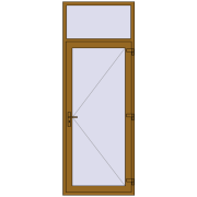 Вхідні двері 1000x2700 мм REHAU Brillant-Design LIGHT_OAK з двох сторін