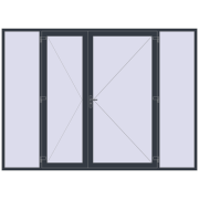 Вхідні двері 3300x2400 мм REHAU SYNEGO ANTHRACITE_GREY_STRUKTURAL з двох сторін