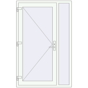 REHAU Euro-Design 60 1170x1830 мм ANTHRACITE_GREY_STRUKTURAL ззовні