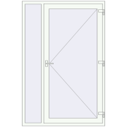 REHAU Euro-Design 60 1400x2100 мм Білий (RAL 9016) з двох сторін