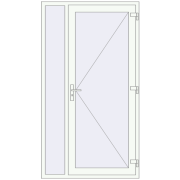 REHAU SYNEGO 1200x2200 мм Білий (RAL 9016) з двох сторін