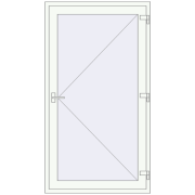 REHAU Euro-Design 60 1060x1960 мм Білий (RAL 9016) з двох сторін