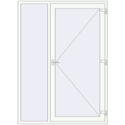 REHAU Euro-Design 60 1600x2200 мм Білий (RAL 9016) з двох сторін REHAU Euro-Design 60 1600x2200 мм Білий (RAL 9016) з двох сторін