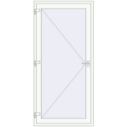 REHAU Euro-Design 60 1100x2160 мм Білий (RAL 9016) з двох сторін