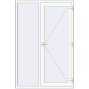 REHAU SYNEGO 1400x2100 мм Білий (RAL 9016) з двох сторін