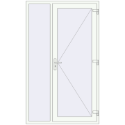REHAU Euro-Design 60 1300x2180 мм Білий (RAL 9016) з двох сторін
