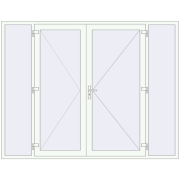 Вхідні двері 2700x2100 мм REHAU Euro-Design 60 Білий (RAL 9016) з двох сторін