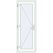REHAU Euro-Design 60 700x1900 мм Білий (RAL 9016) з двох сторін