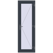 REHAU SYNEGO 700x2100 мм ANTHRACITE_GREY_STRUKTURAL ззовні REHAU SYNEGO 700x2100 мм ANTHRACITE_GREY_STRUKTURAL ззовні