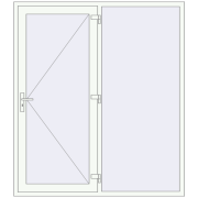 Вхідні двері 1800x2050 мм REHAU Brillant-Design Білий (RAL 9016) з двох сторін Вхідні двері 1800x2050 мм REHAU Brillant-Design Білий (RAL 9016) з двох сторін