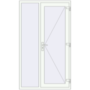 REHAU Euro-Design 60 1200x2050 мм Білий (RAL 9016) з двох сторін