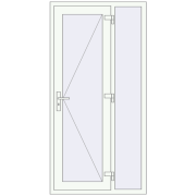 REHAU Euro-Design 60 1000x2000 мм Білий (RAL 9016) з двох сторін
