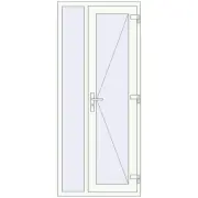 REHAU Euro-Design 60 900x2100 мм Білий (RAL 9016) з двох сторін