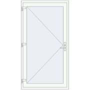 REHAU Euro-Design 60 1100x2040 мм Білий (RAL 9016) з двох сторін