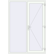 REHAU Euro-Design 60 1600x2300 мм Білий (RAL 9016) з двох сторін