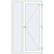 REHAU Brillant-Design 1270x2170 мм Білий (RAL 9016) з двох сторін