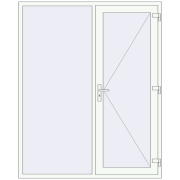 REHAU Brillant-Design 1700x2100 мм Білий (RAL 9016) з двох сторін