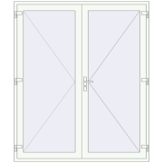 REHAU Euro-Design 60 1900x2250 мм Білий (RAL 9016) з двох сторін