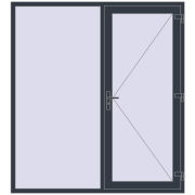 REHAU SYNEGO 1910x2100 мм ANTHRACITE_GREY_STRUKTURAL з двох сторін REHAU SYNEGO 1910x2100 мм ANTHRACITE_GREY_STRUKTURAL з двох сторін