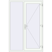 REHAU Brillant-Design 1400x2100 мм Білий (RAL 9016) з двох сторін